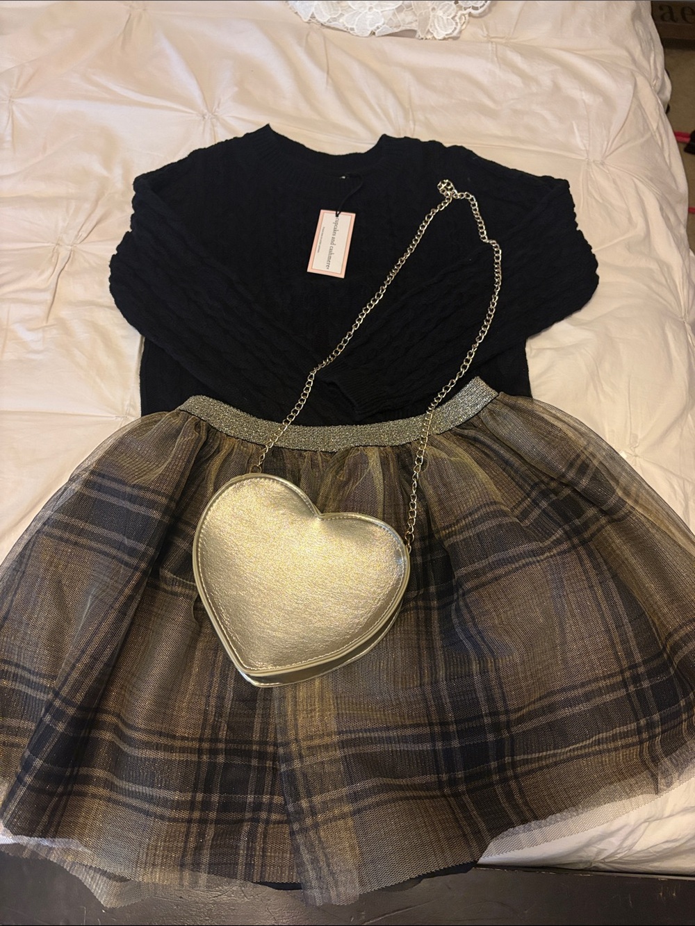 NWT CUPCAKES & CASHMERE girls skirt set with purse